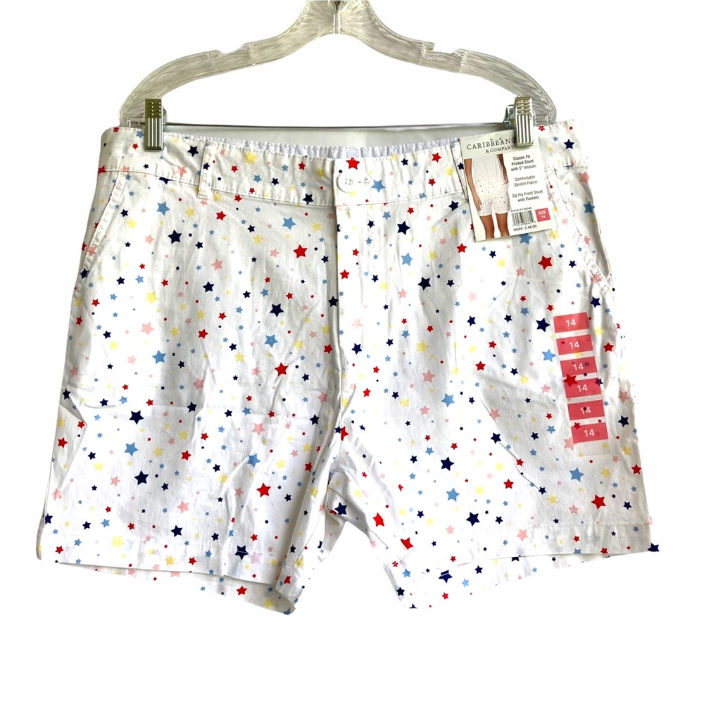 Caribbean Joe  Classic fit printed shorts. Sz14